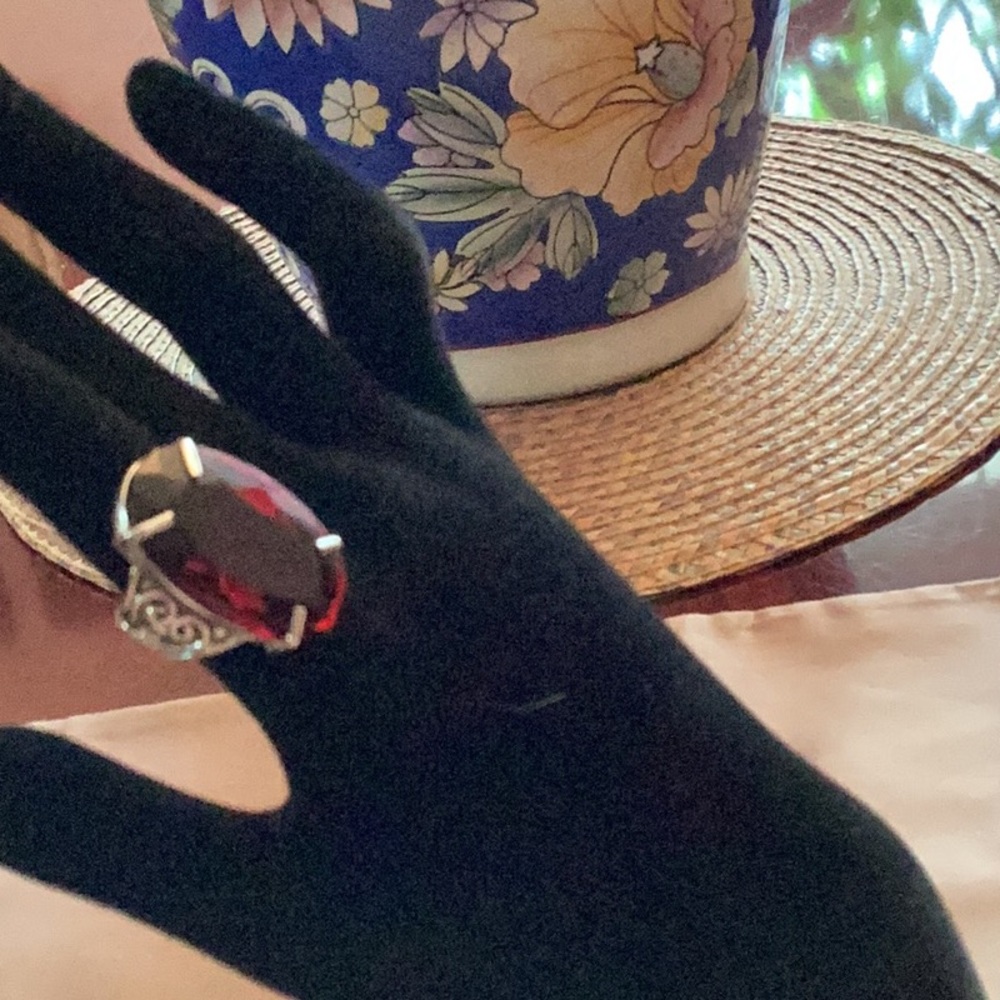 Large Garnet Red Ring Size 8
